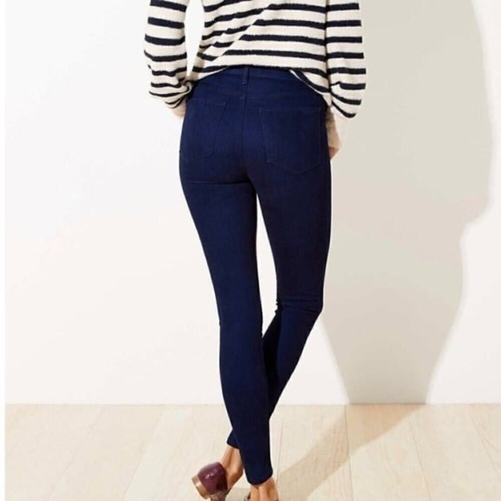 Loft NWT Cozy High Rise Denim Leggings in … - Picture 3 of 12